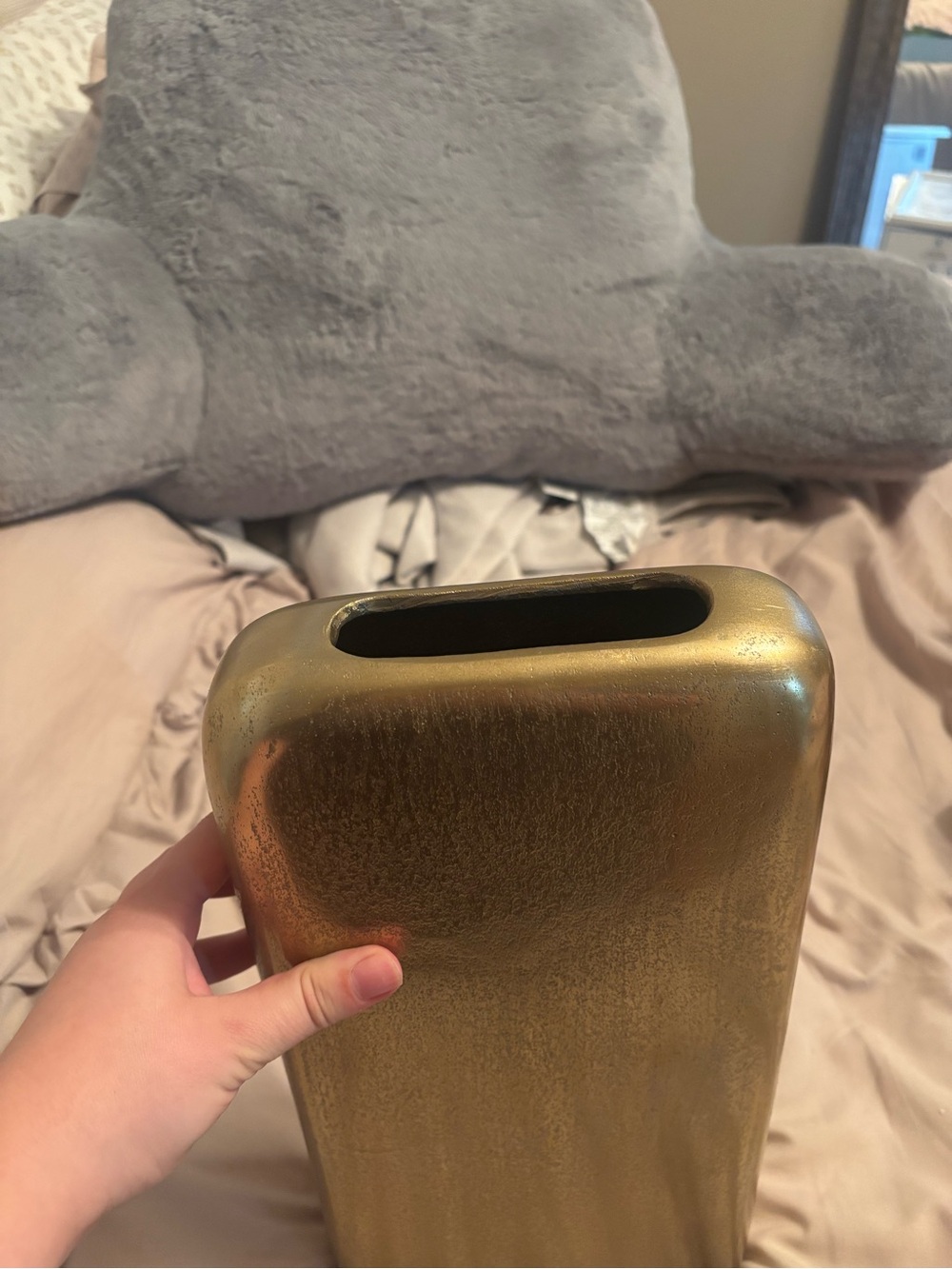 Gold Decorative Vase - Sleek Metallic Accent